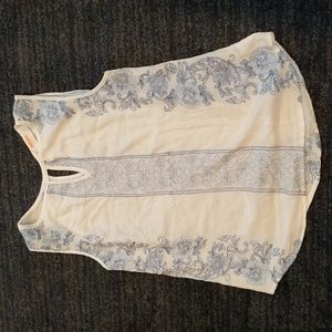 Rayon, embroidered tank.